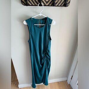 House of Harlow 1960 Ruched Midi Dress - Teal - Size Extra Large XL